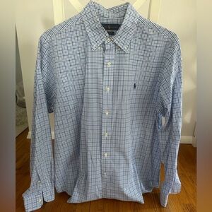 RESERVED FOR JL Ralph Lauren Men’s Stretch Cotton Blue Plaid Button-down